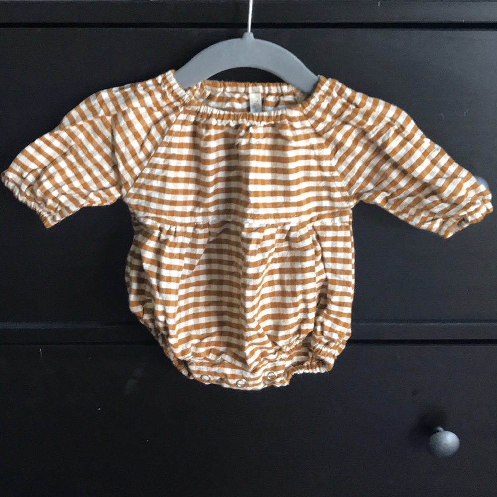 Rylee + Cru Gingham Bubble romper